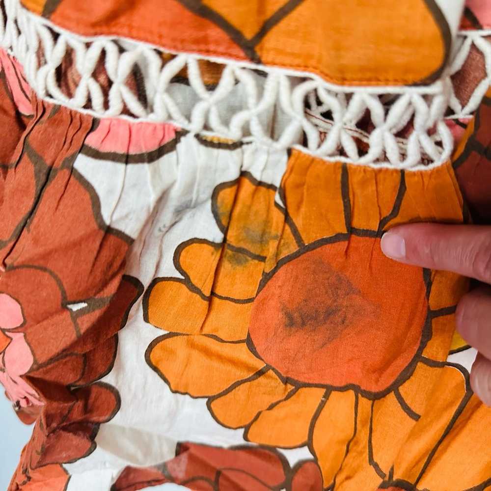 DODO BAR OR Nell Burnt Orange White Floral Lace C… - image 11