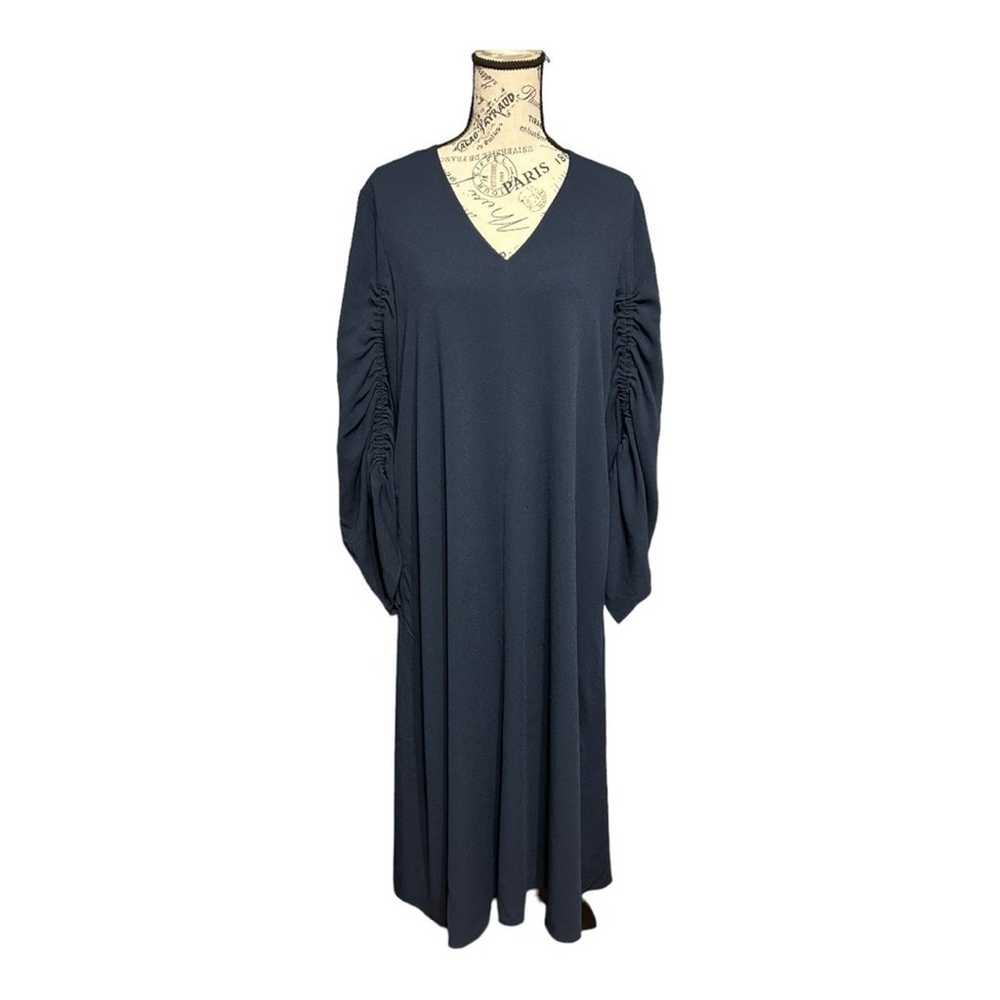 TIBI Convertible Sleeve Dress Women’s Sz 8 Navy V… - image 5