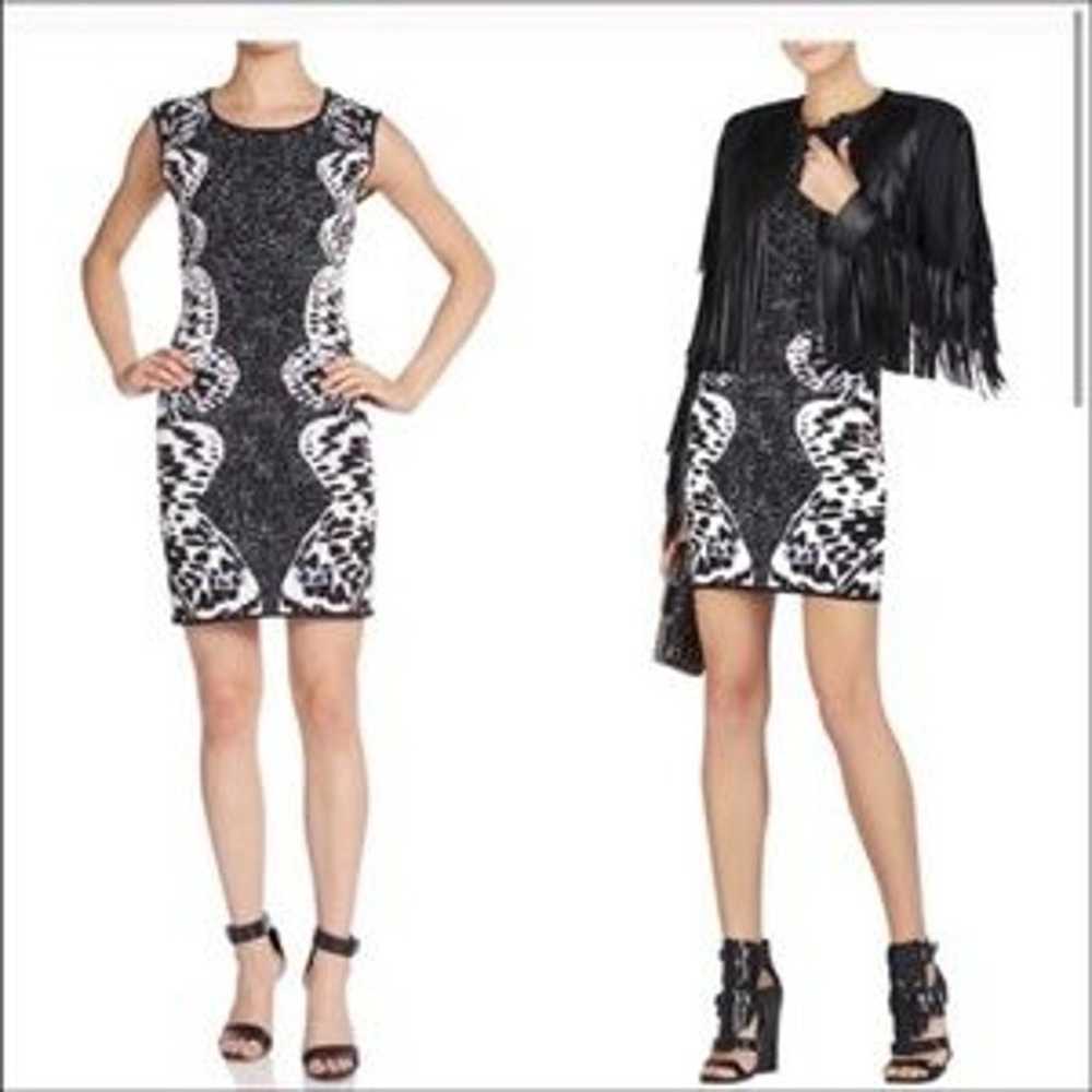 BCBG Maxazria Audrie Butterfly Knit Jacquard Dres… - image 9