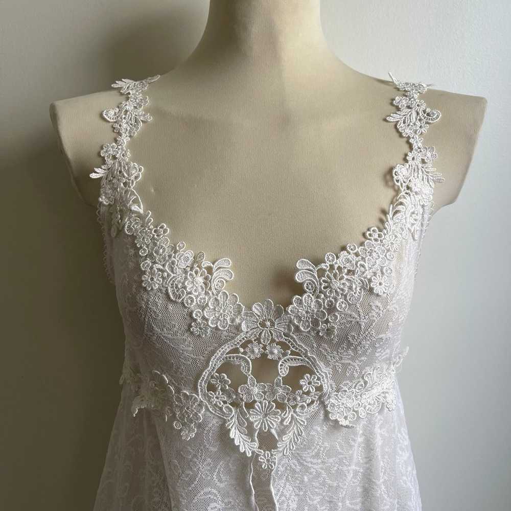 Vintage Claire Pettibone White Embroidery Lace Go… - image 10
