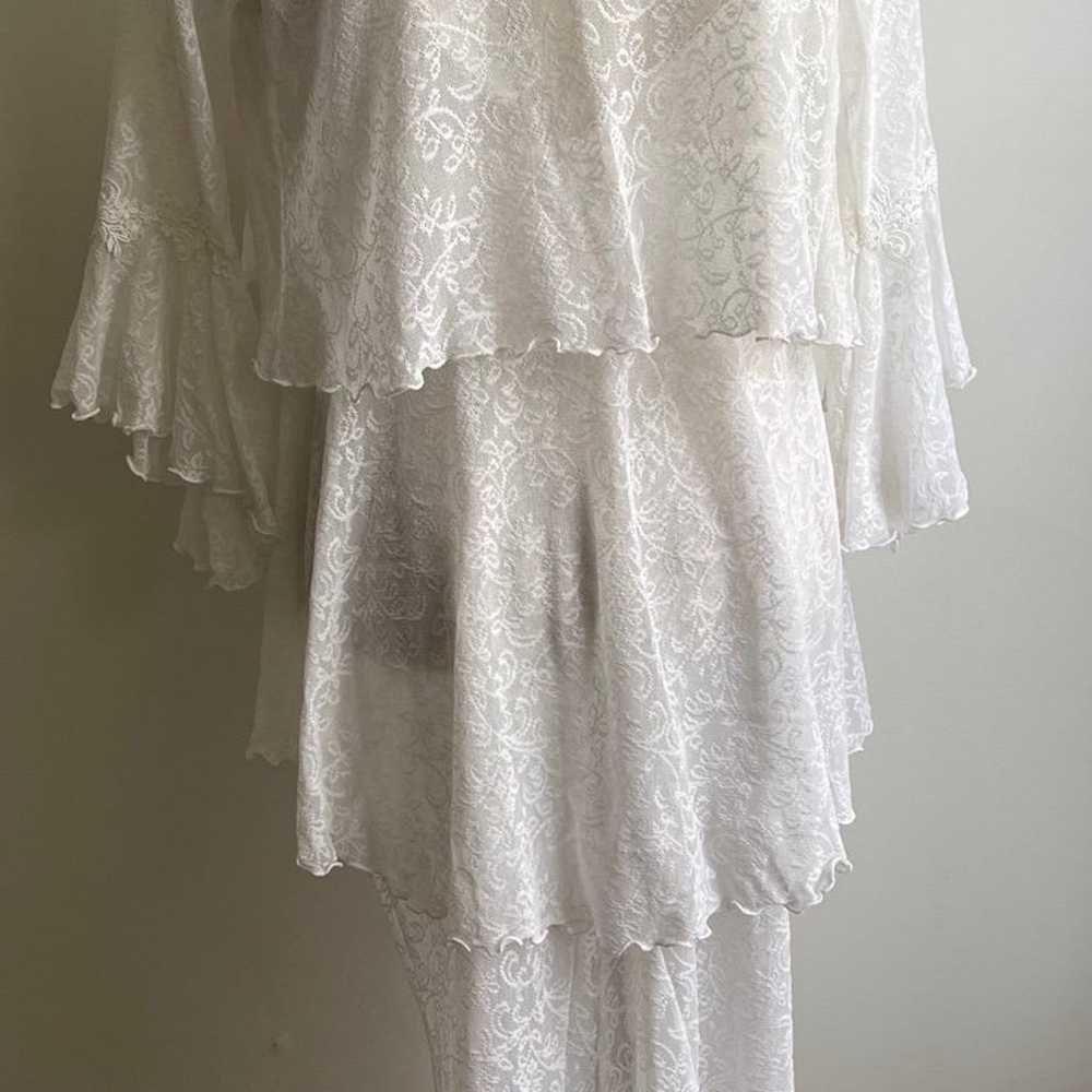 Vintage Claire Pettibone White Embroidery Lace Go… - image 6