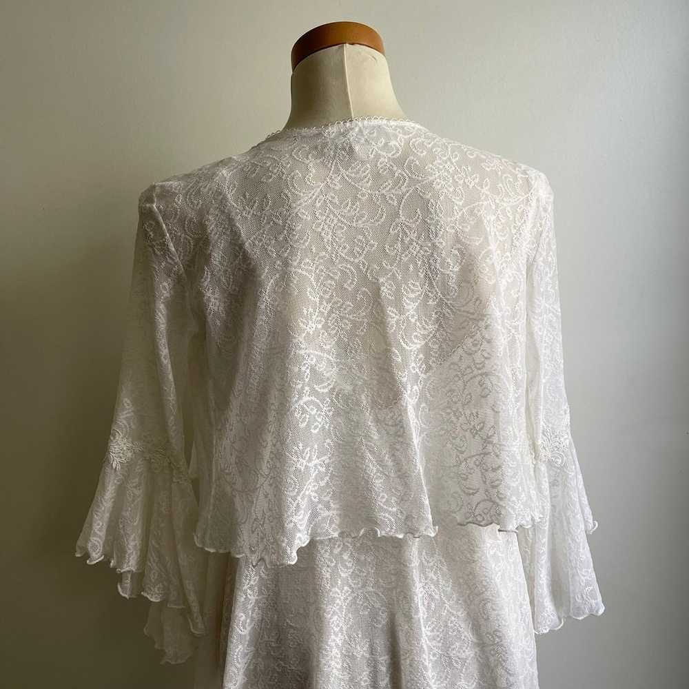 Vintage Claire Pettibone White Embroidery Lace Go… - image 7