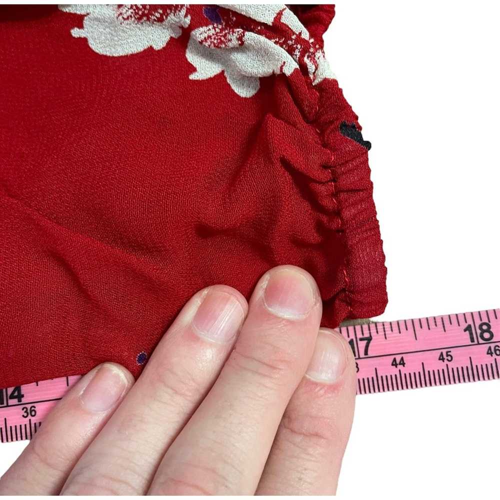 Reformation Ashley Dress Shoshana Red Floral Midi… - image 11