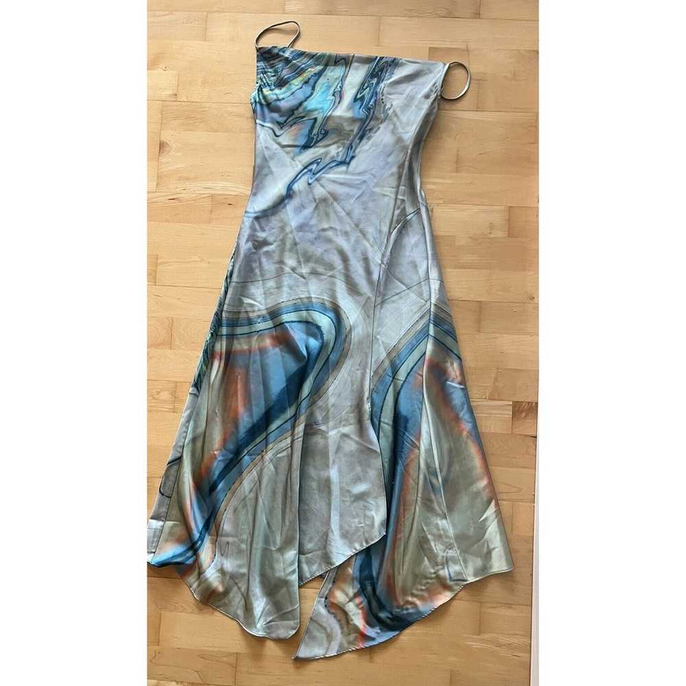 Simkhai Nelli Slip dress Blue Agate Tie Dye Print… - image 4
