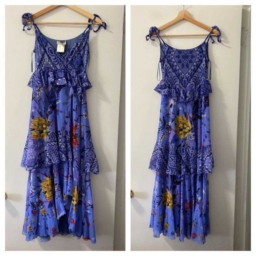 Fuzzi Lavender Patchwork Wrap Dress - image 2