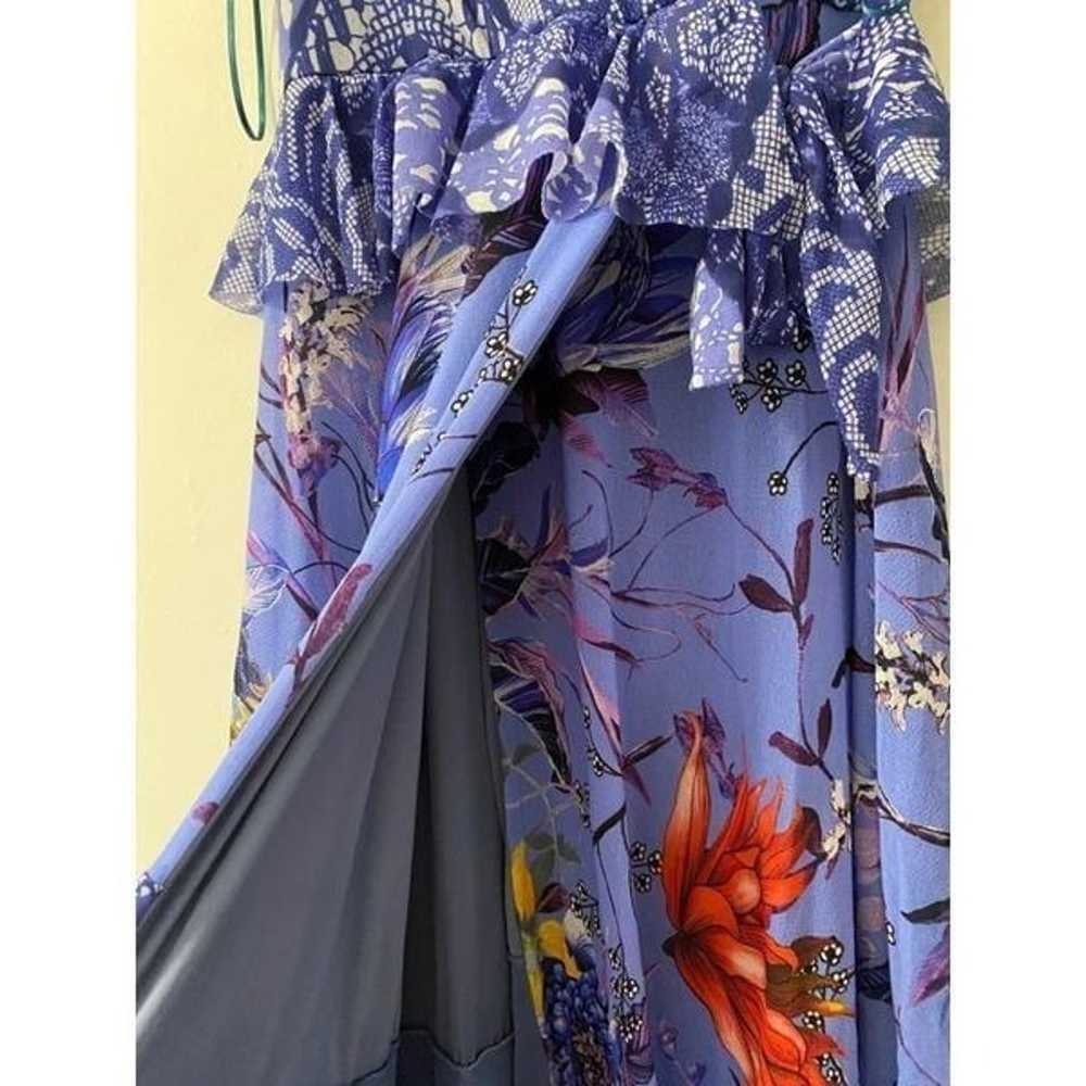 Fuzzi Lavender Patchwork Wrap Dress - image 8