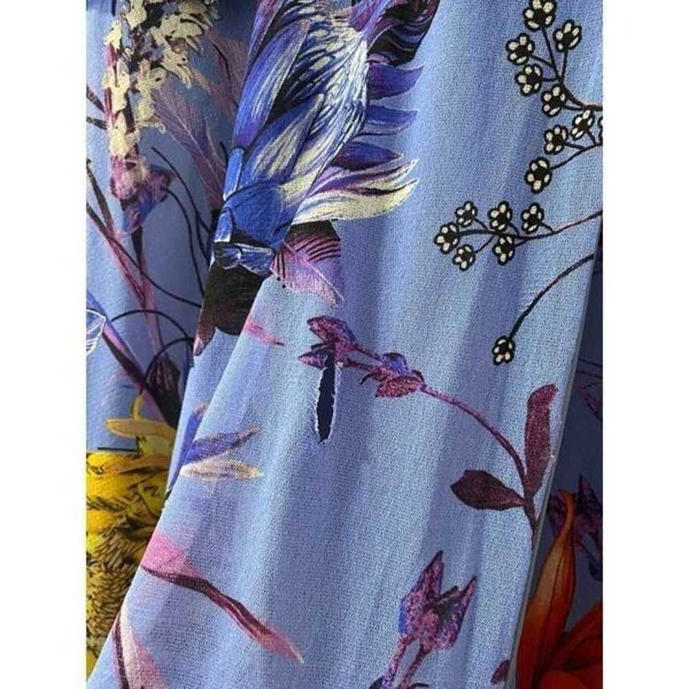 Fuzzi Lavender Patchwork Wrap Dress - image 9