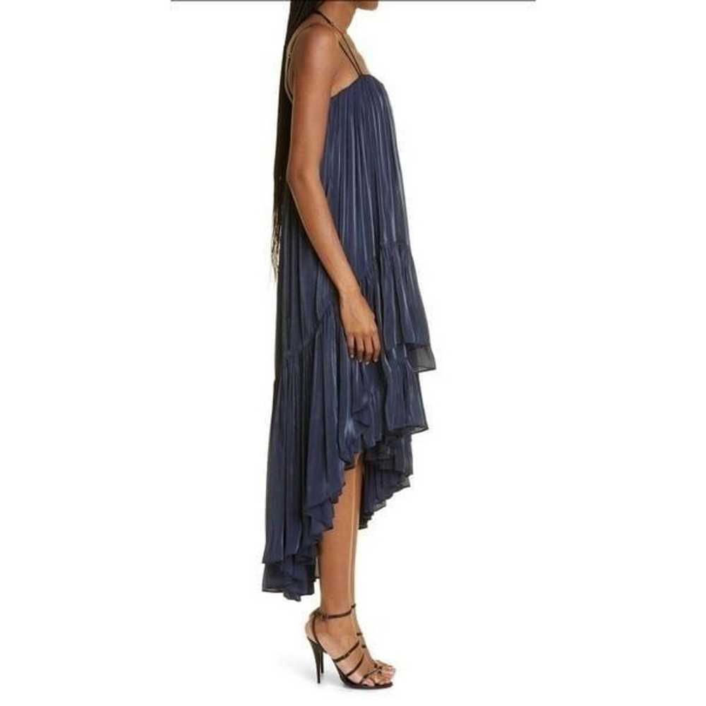 CINQ A SEPT Soliel Ruffle Trapeze Dress - Navy - image 2