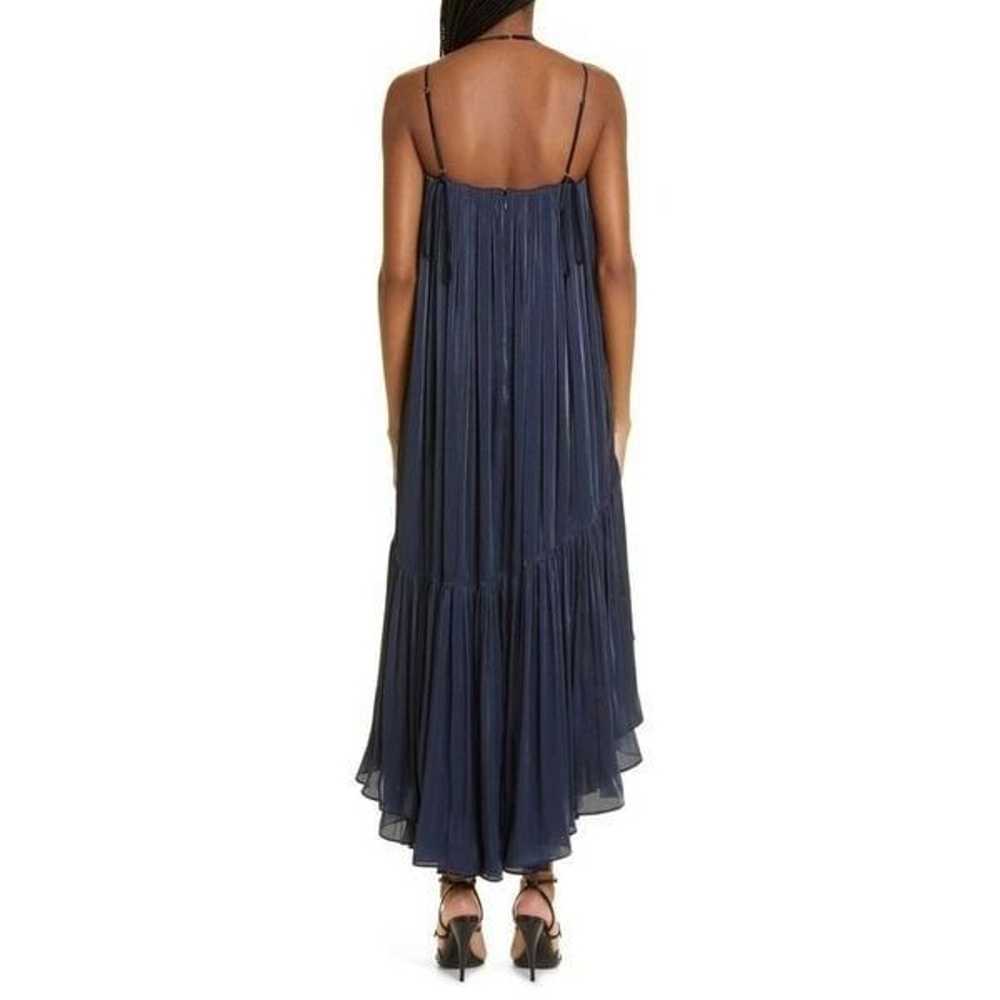 CINQ A SEPT Soliel Ruffle Trapeze Dress - Navy - image 3