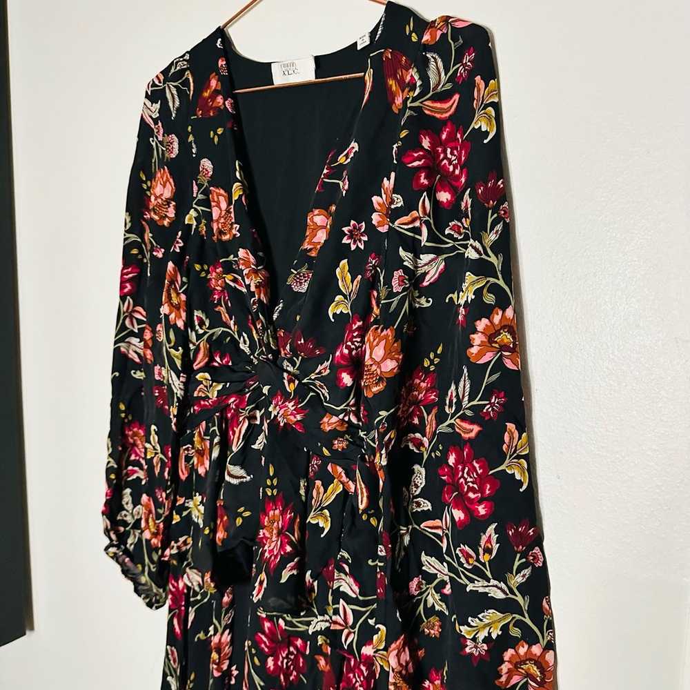 A.L.C. Annette Floral Silk Mini Long Sleeve Dress… - image 4