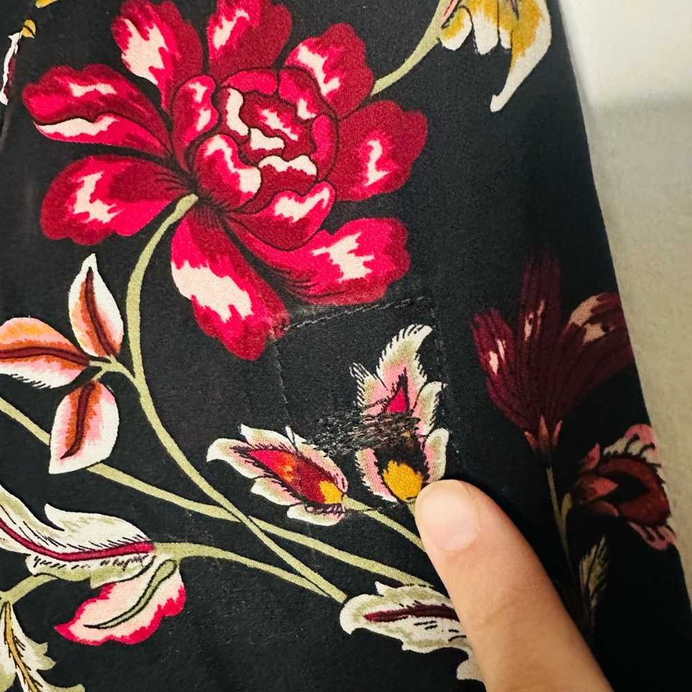 A.L.C. Annette Floral Silk Mini Long Sleeve Dress… - image 8