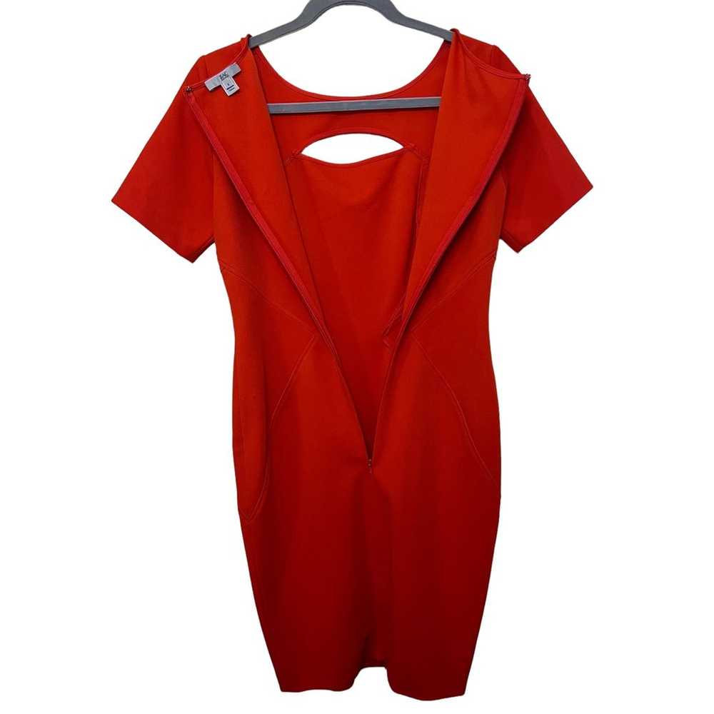 Zac Posen red Bateau Neckline Dress - image 3