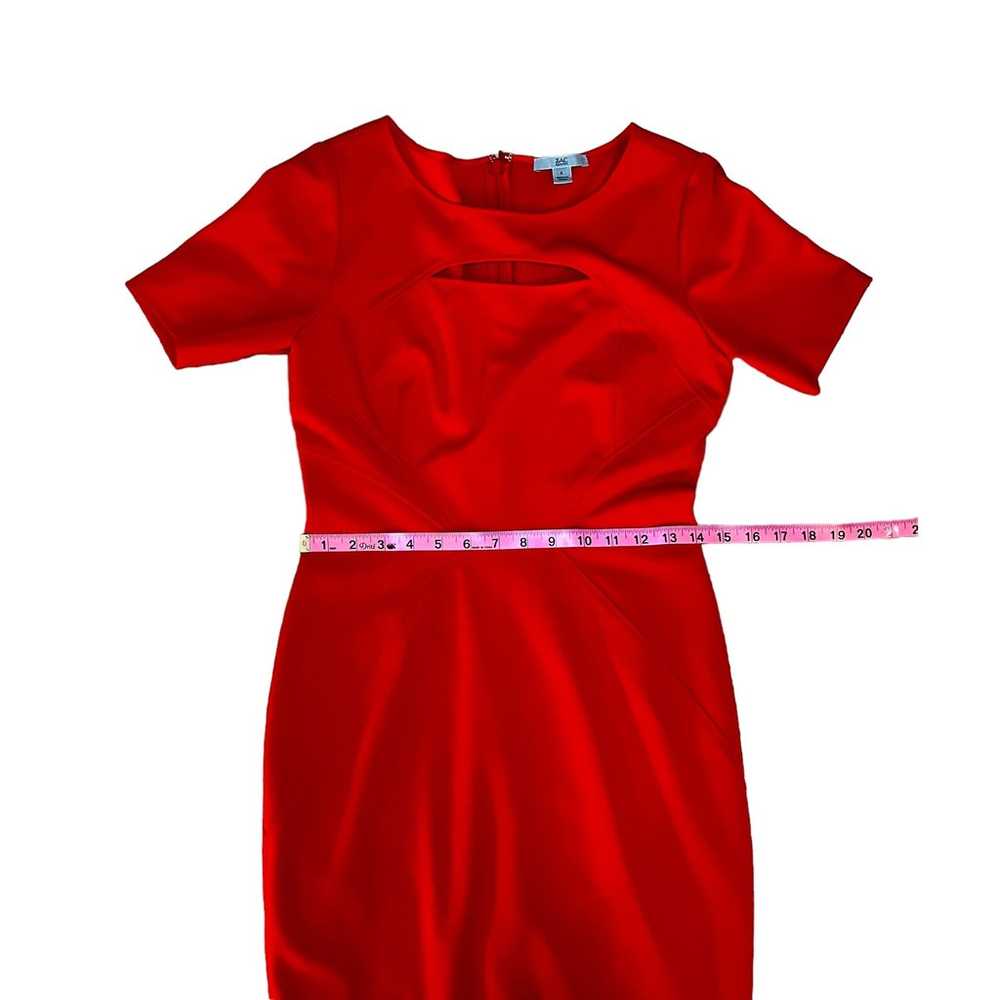 Zac Posen red Bateau Neckline Dress - image 8