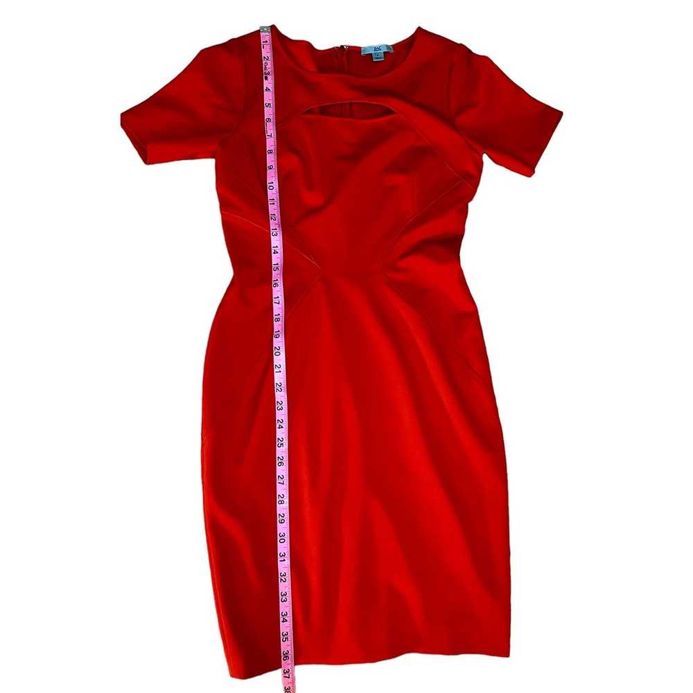 Zac Posen red Bateau Neckline Dress - image 9