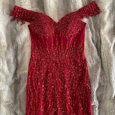 red prom dress - image 1