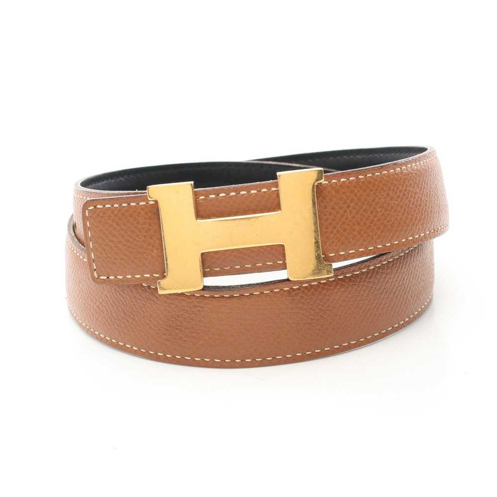 Hermes Mini Constance H-Belt Noir Gold Belt Box C… - image 1
