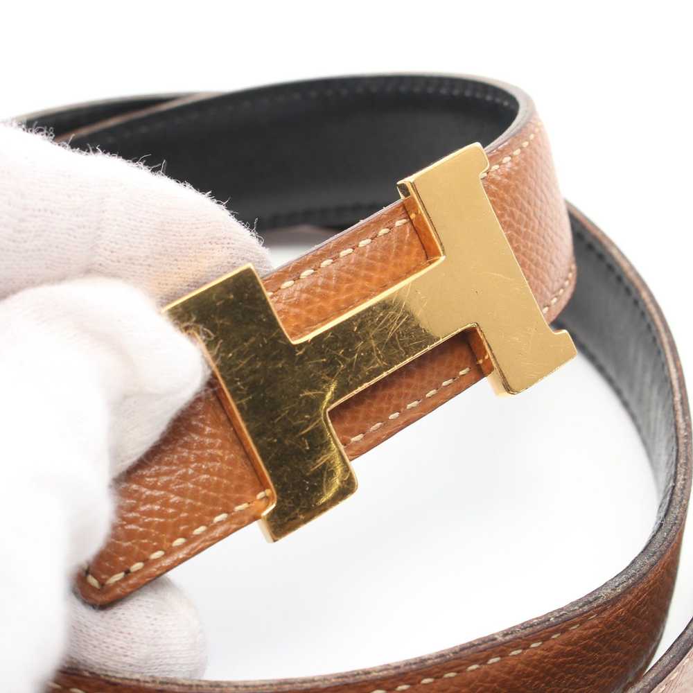 Hermes Mini Constance H-Belt Noir Gold Belt Box C… - image 9