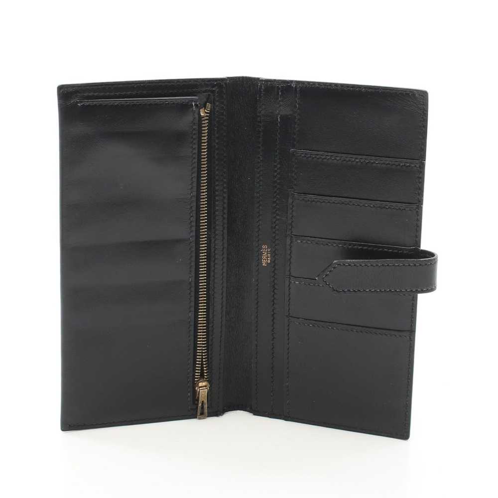Hermes Bearn Classic Bi-Fold Long Wallet Box Calf… - image 3
