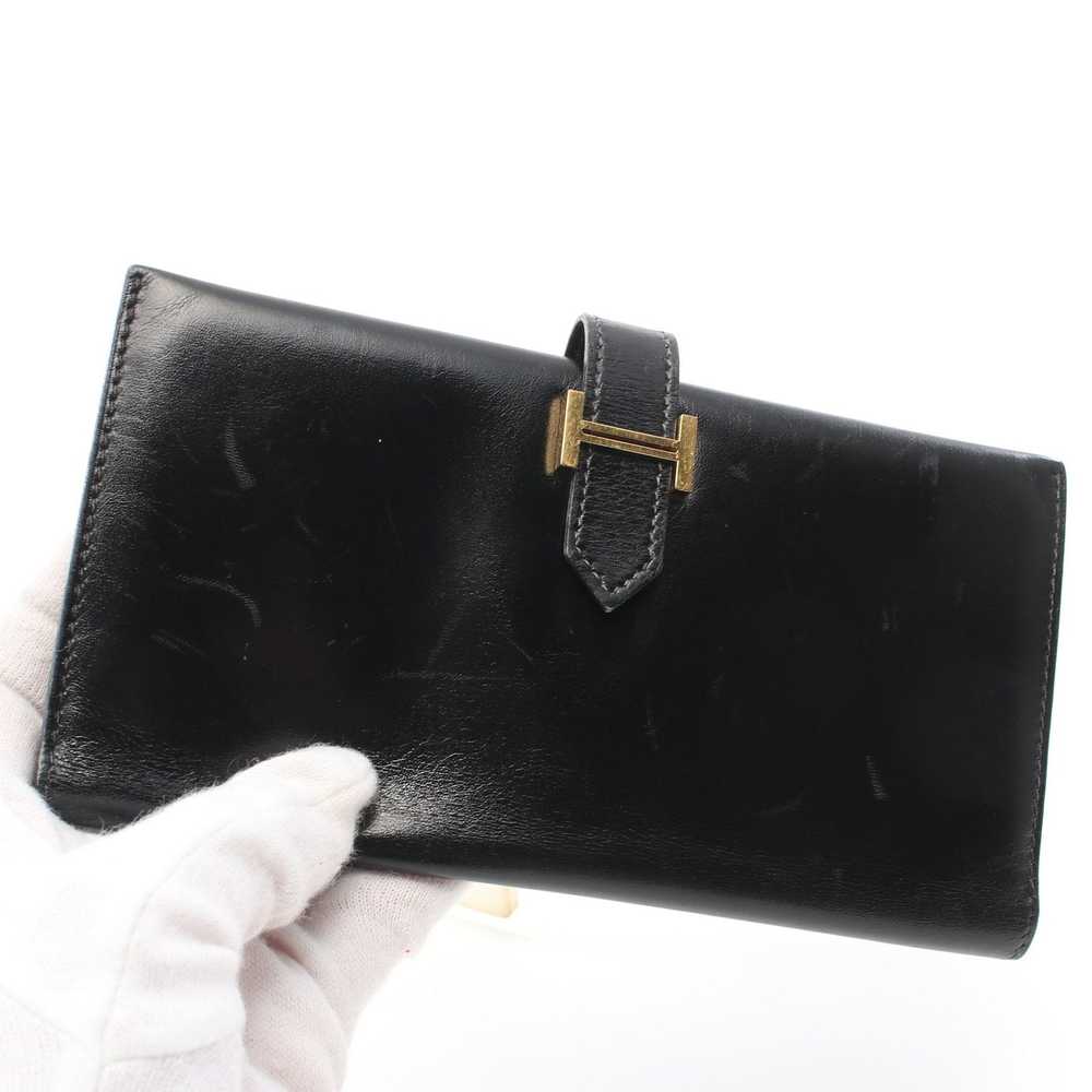 Hermes Bearn Classic Bi-Fold Long Wallet Box Calf… - image 6