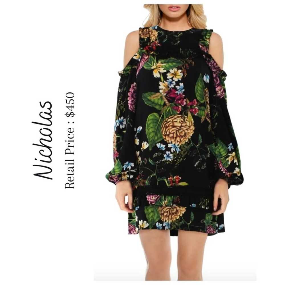 Nicholas Dahlia Floral Ruffle Dress US Size 10 - image 1