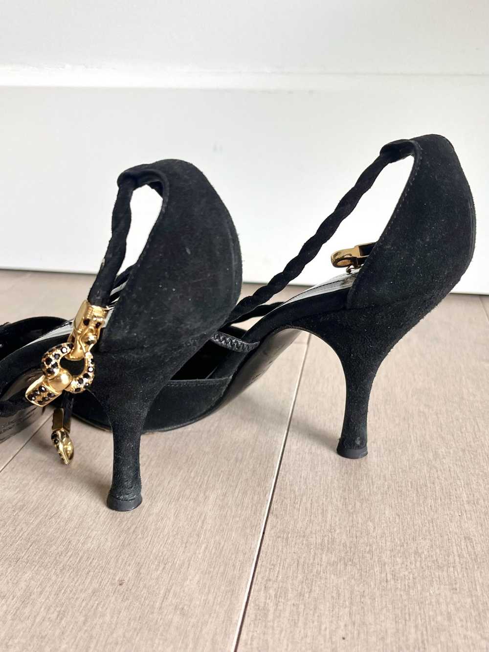 Sergio Rossi Sergio Rossi Black Heart Charm Heels… - image 11