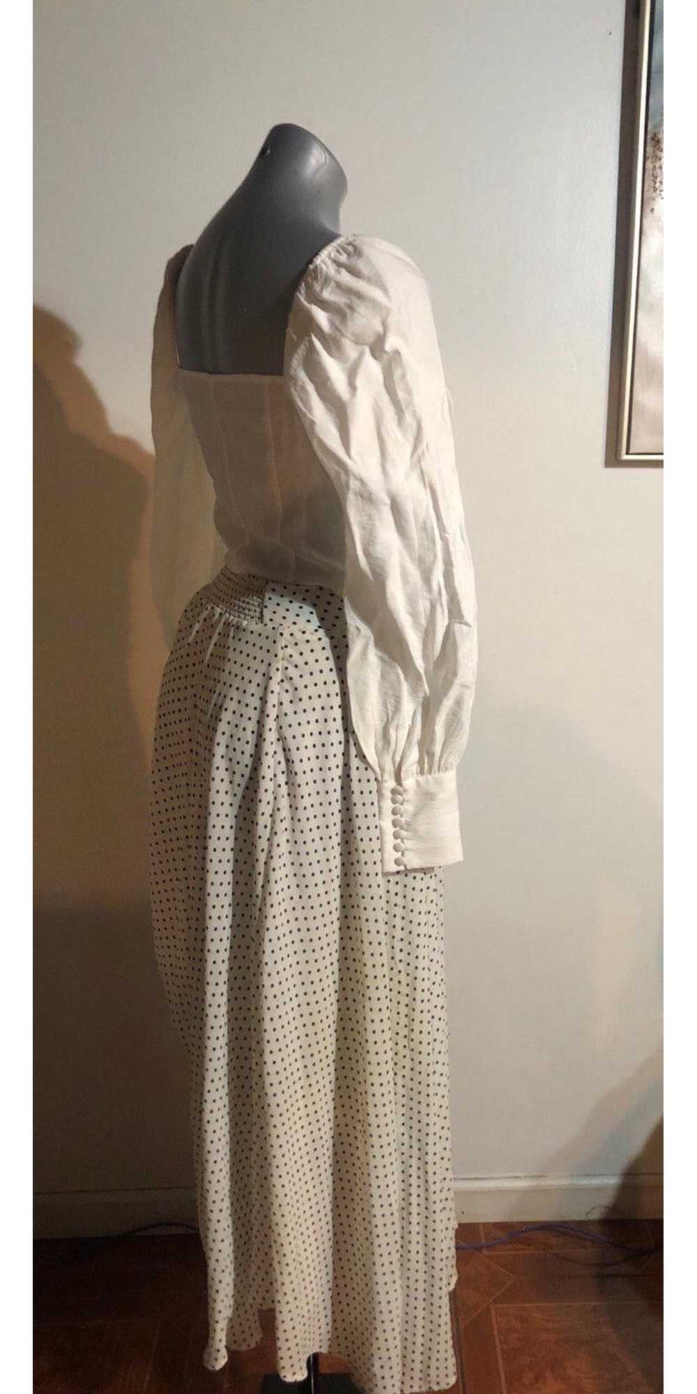 Designer Maxi skirt long flowing polka dot skirt … - image 3