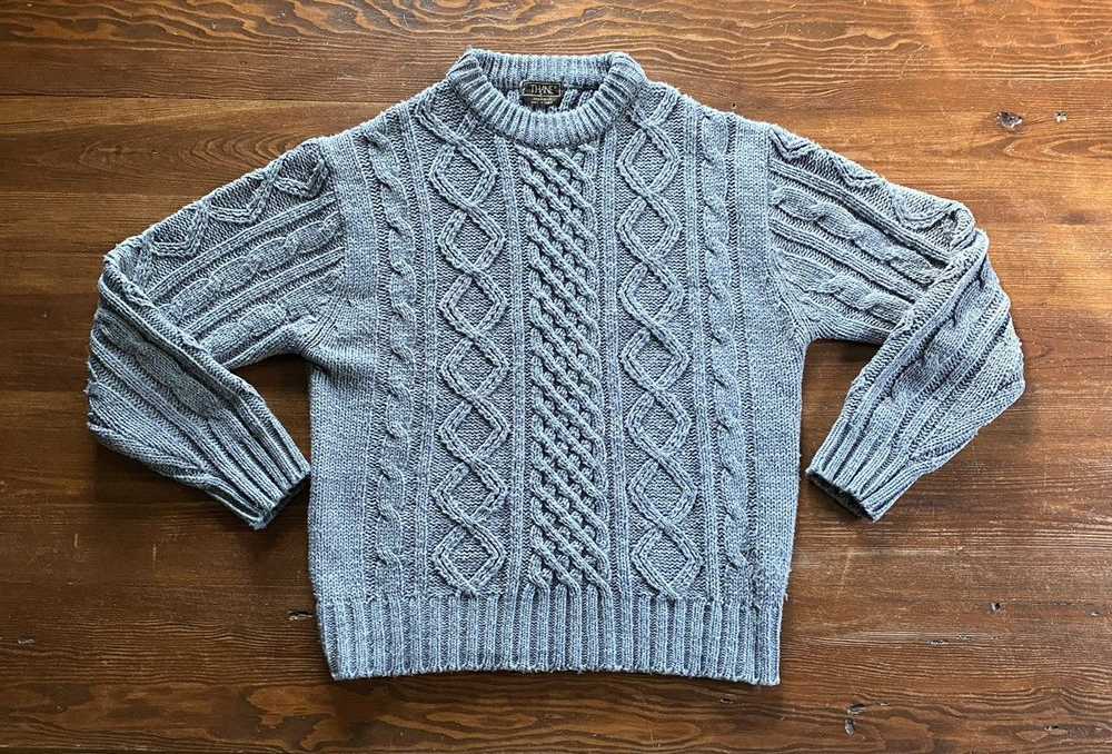 Vintage Vintage 80’s Thane Gray Cable Knit Sweater - image 2