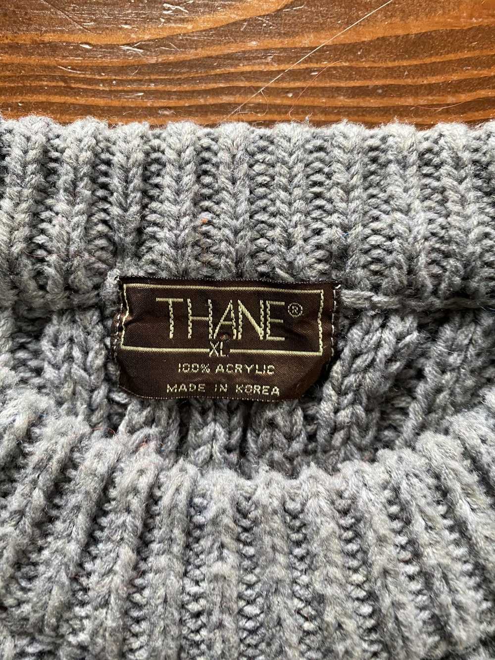 Vintage Vintage 80’s Thane Gray Cable Knit Sweater - image 3