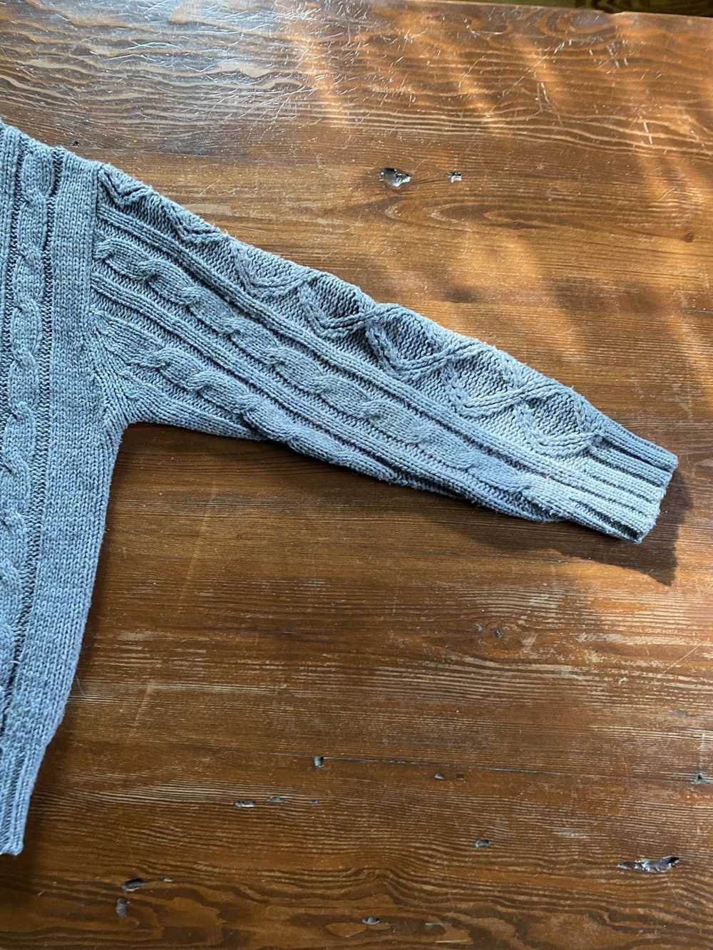 Vintage Vintage 80’s Thane Gray Cable Knit Sweater - image 5