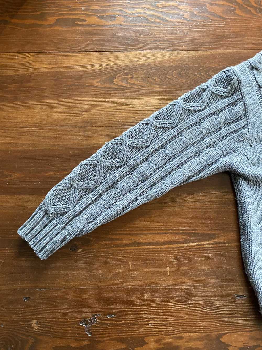Vintage Vintage 80’s Thane Gray Cable Knit Sweater - image 6