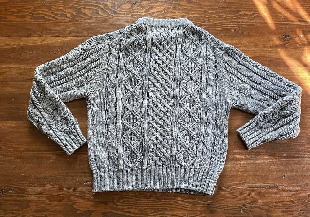 Vintage Vintage 80’s Thane Gray Cable Knit Sweater - image 7