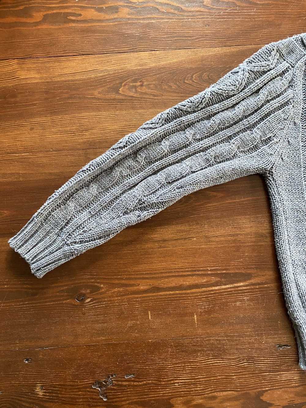 Vintage Vintage 80’s Thane Gray Cable Knit Sweater - image 8