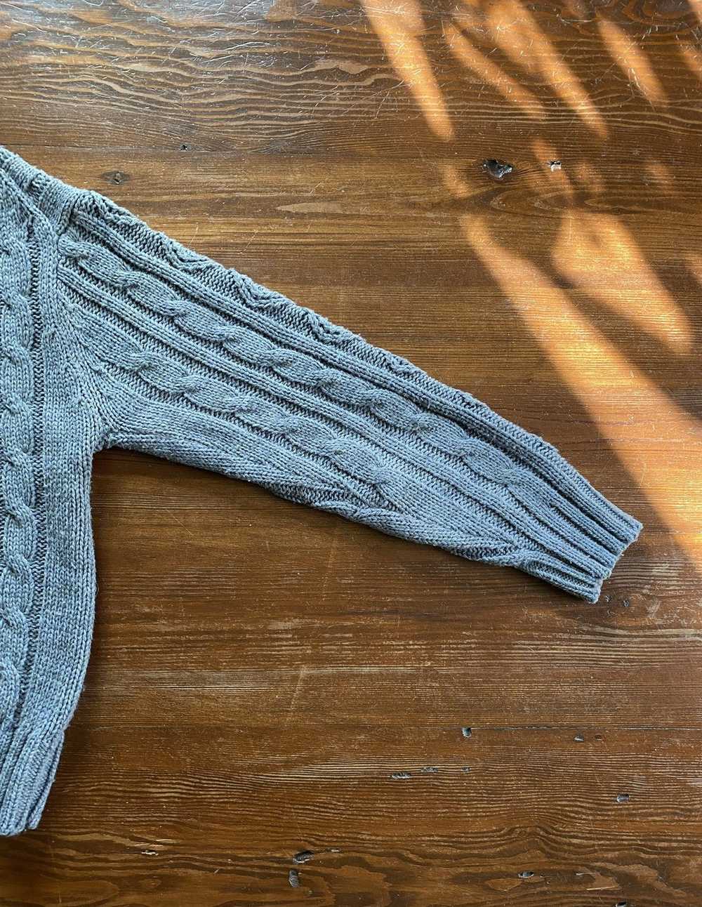 Vintage Vintage 80’s Thane Gray Cable Knit Sweater - image 9