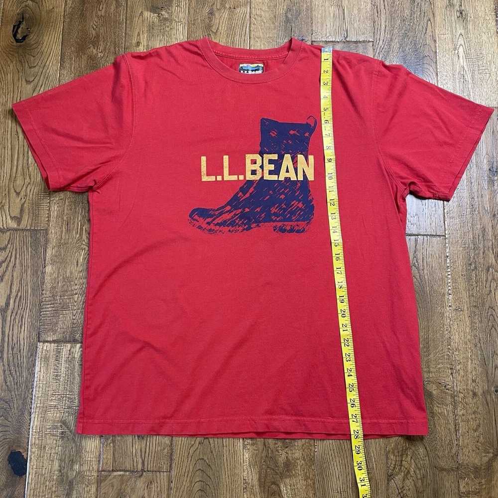L.L. Bean Men's L Regular Red Spell Out Logo Boot… - image 4