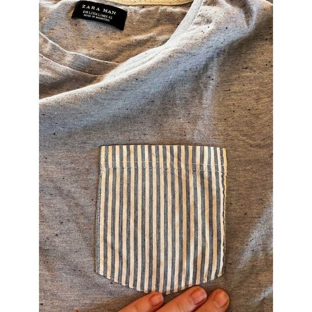 Zara Man Speckled Short Sleeve T Shirt Size Large… - image 6