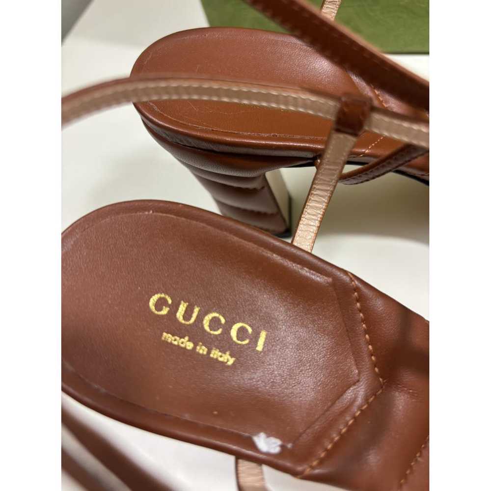 Gucci Double G leather sandal - image 4