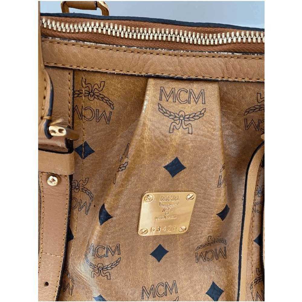 MCM Mcm Visetos Leather Hand Bag Brown - image 8