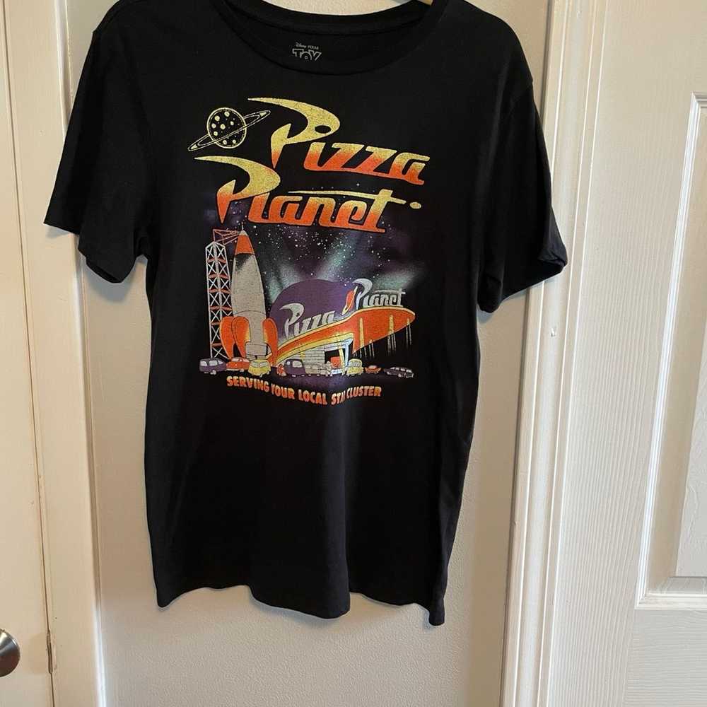 Disney Pixar Toy Story Pizza Planet Black T Shirt… - image 2