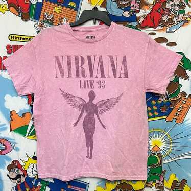Retro VTG Style Pink Nirvana In Utero Live Concer… - image 1