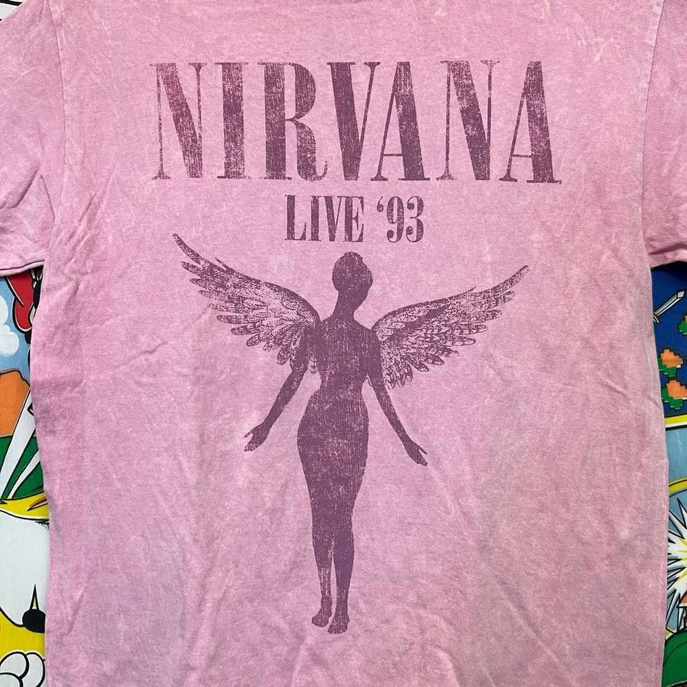 Retro VTG Style Pink Nirvana In Utero Live Concer… - image 2