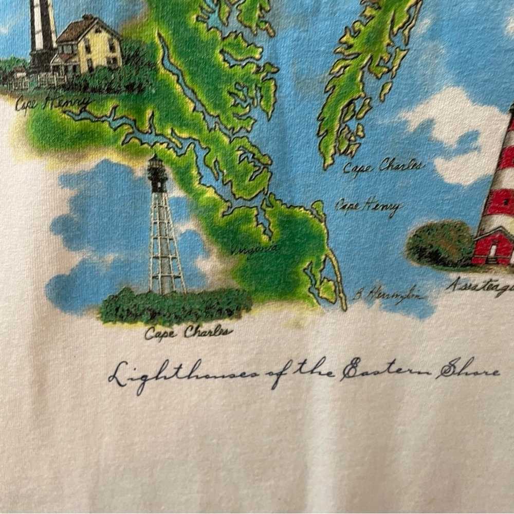 Anvil lighthouse shirt vtg white large - image 8