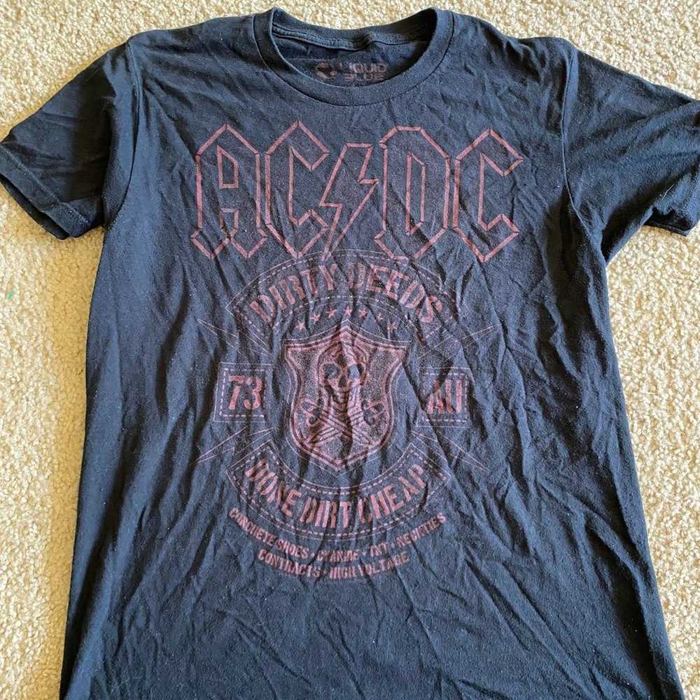 AC/DC liquid blue dirty deeds t shirt - image 1