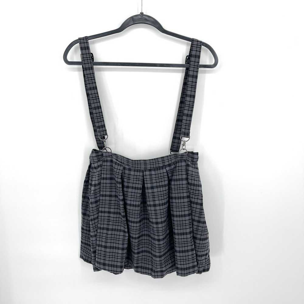 Other Hot Topic Mini Plaid Goth Suspender Skirt P… - image 1