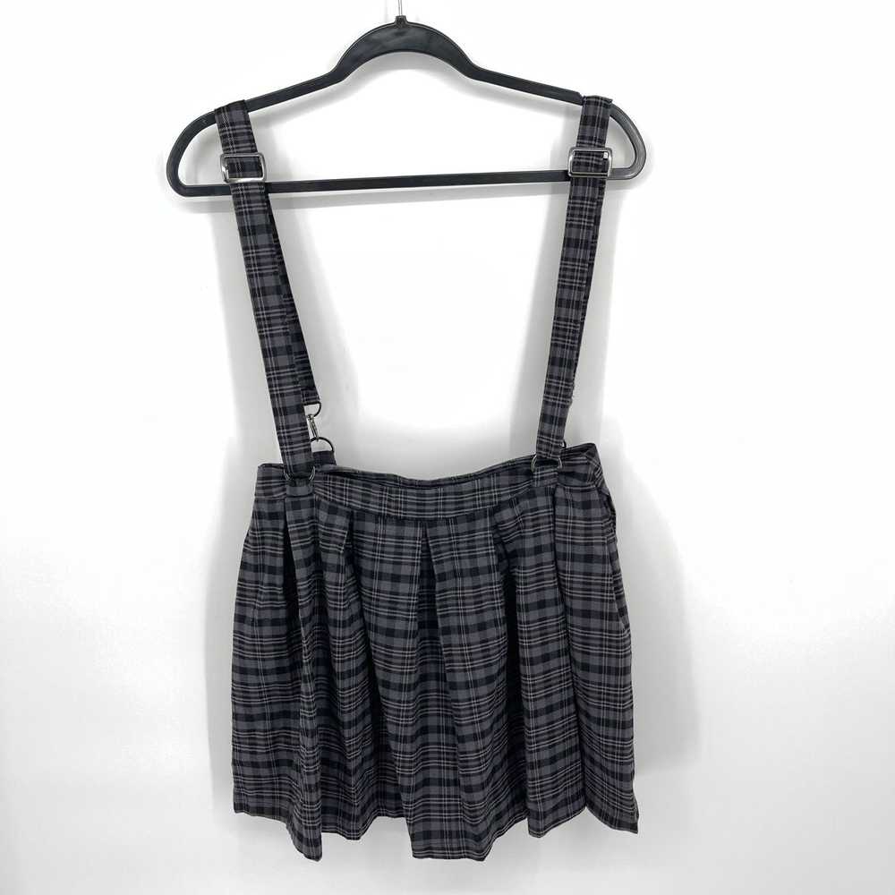 Other Hot Topic Mini Plaid Goth Suspender Skirt P… - image 6