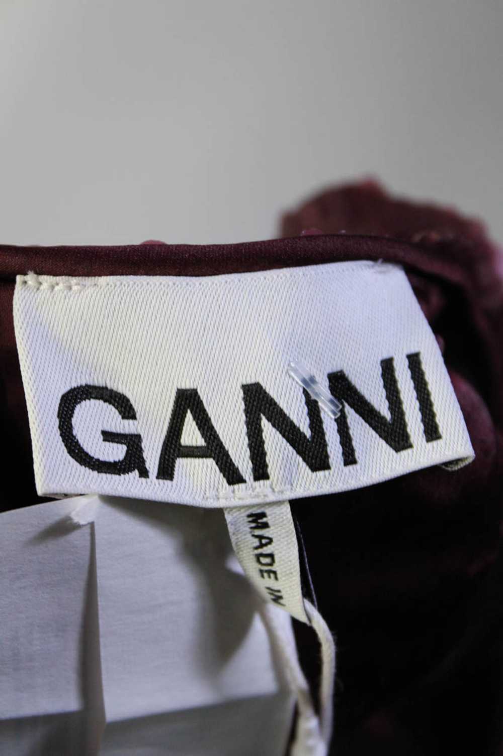 Ganni Womens Sequins Top Port Royale Size 40 - image 4