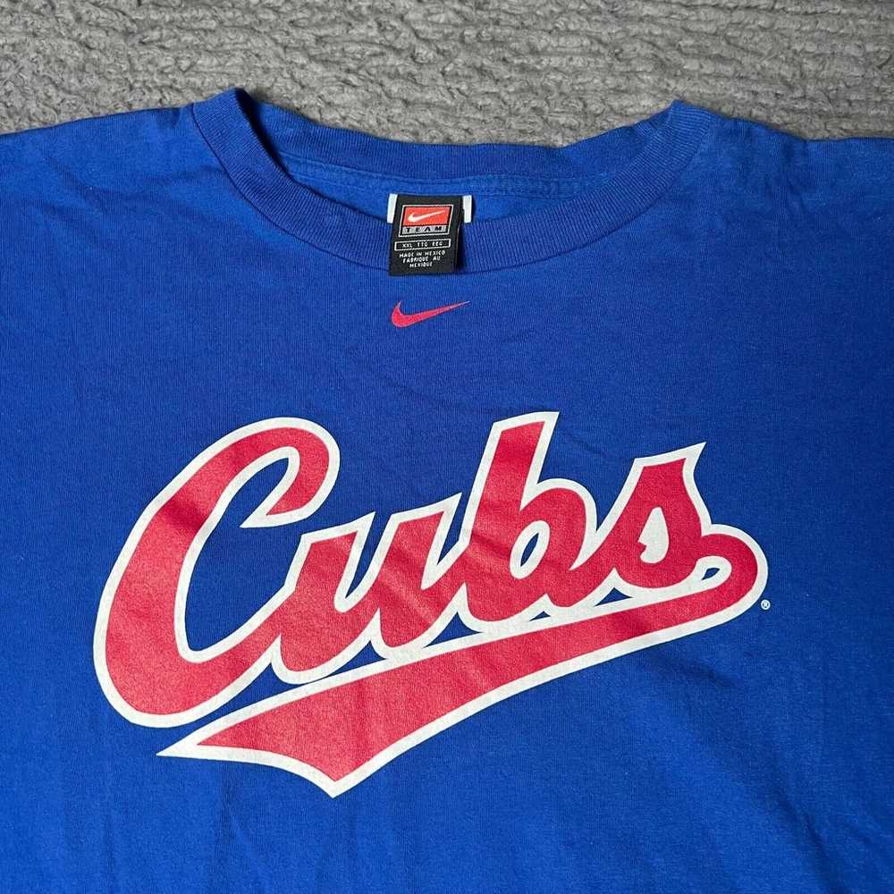 VINTAGE Nike Chicago Cubs Shirt Mens 2XL XXL Blue… - image 2