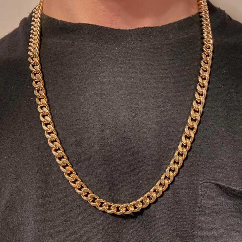 Gold Chain Gold Chain 14k Gold Cuban Chain and Br… - image 2