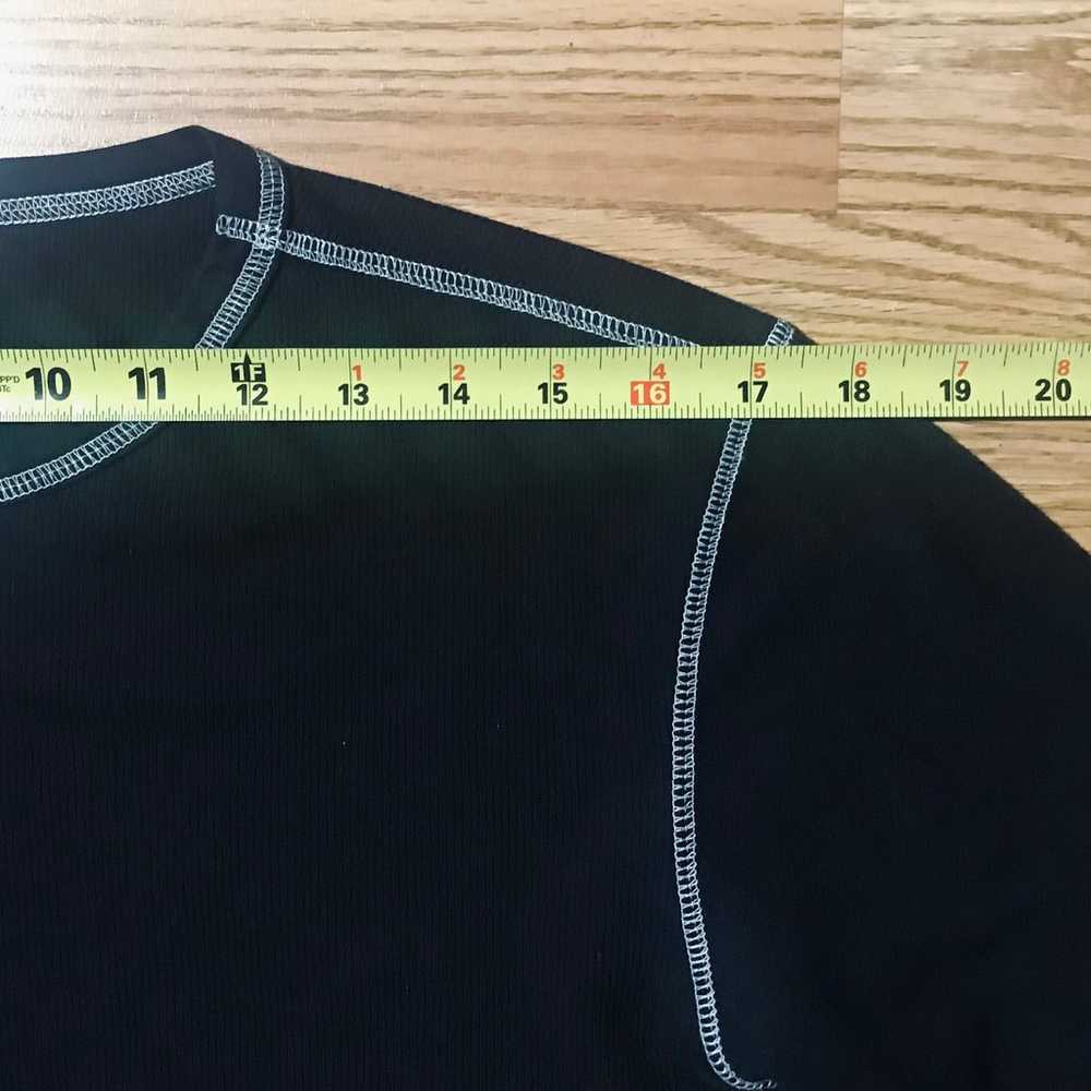 Mossimo Waffle Knit Thermal Shirt Mens M Black - image 6