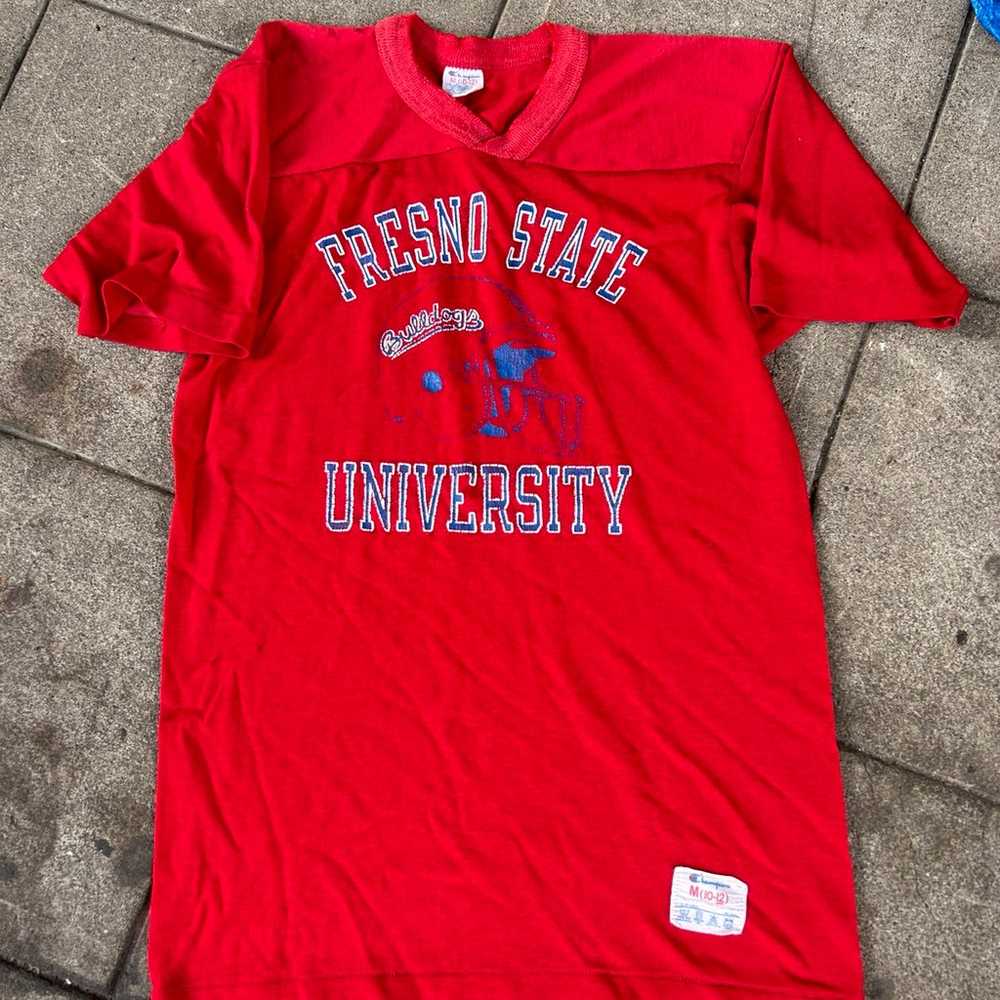 Red Y2K University Shirt - image 2