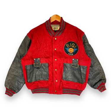 Leather Jacket × Varsity Jacket × Vintage 1983 BI… - image 1